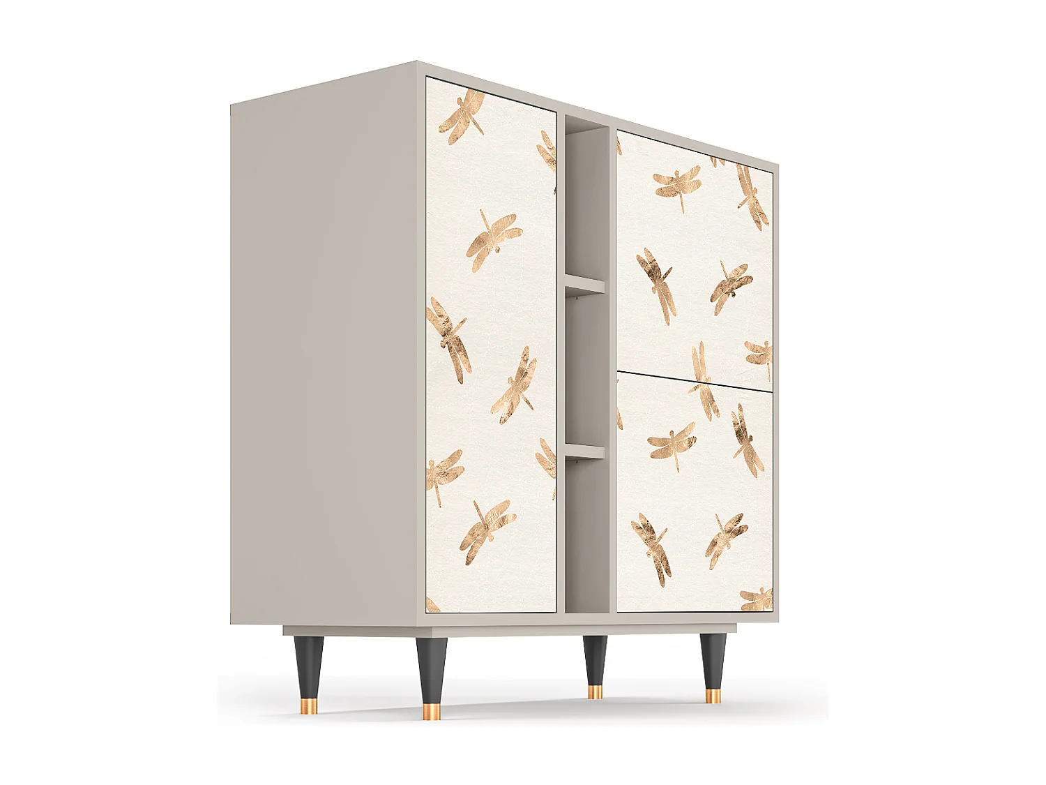 Kredens - 94х96х41 cm - BS5 - Nude Dragonflies, Piaskowy