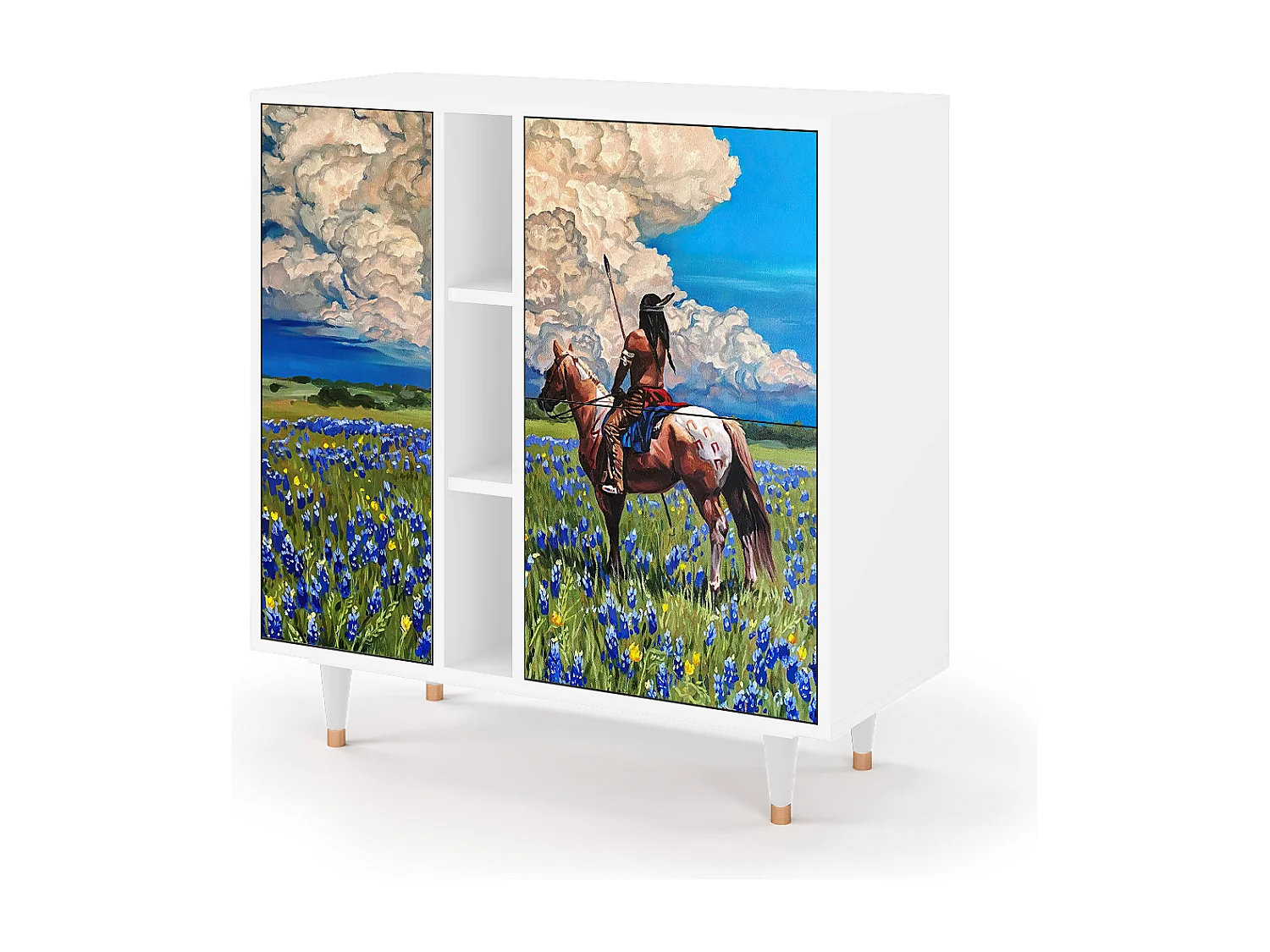 Kredens - 94х96х41 cm - BS5 - Thunderheads by Dean, Biały