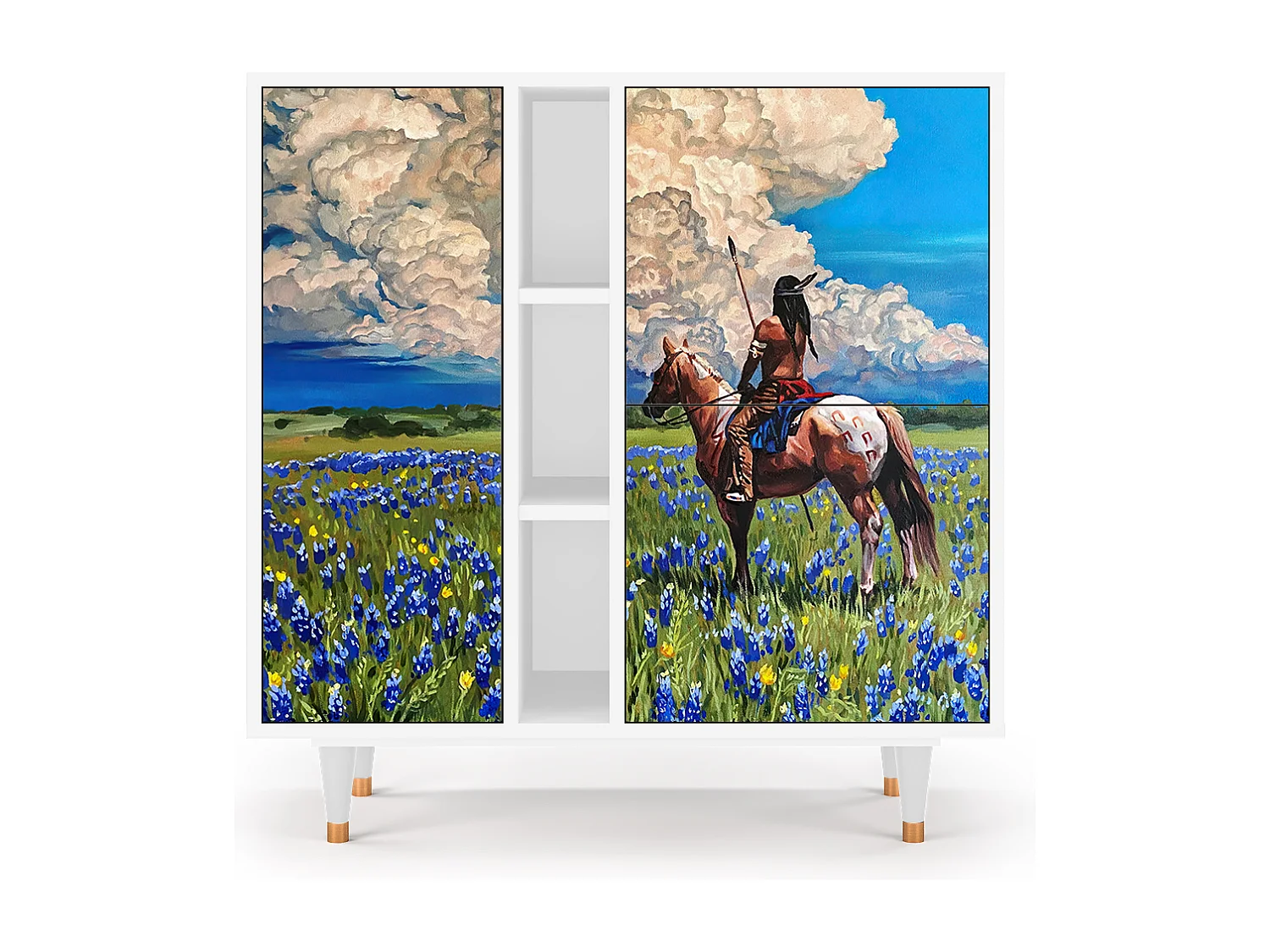 Kredens - 94х96х41 cm - BS5 - Thunderheads by Dean, Biały