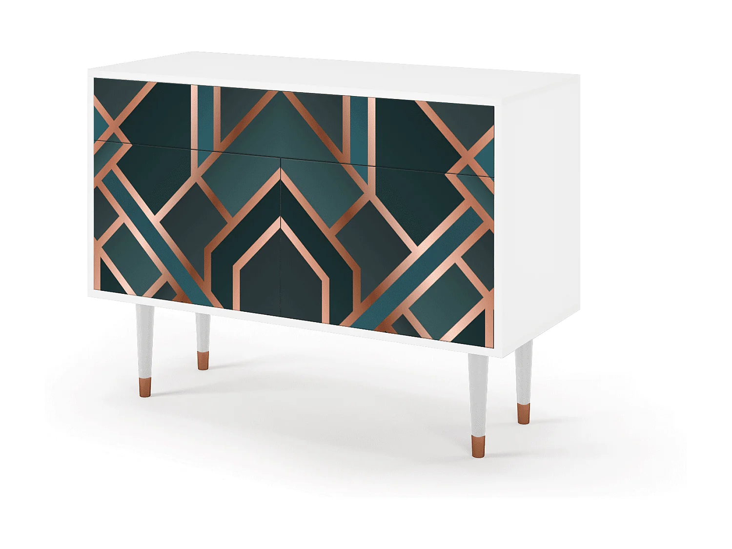 Buffet - 115x85x48 cm - BS4 - Bronze Crossroad, Blanc