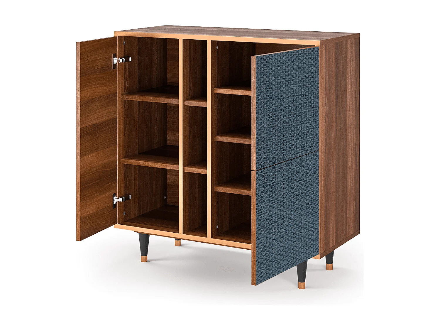 Sideboard - 94х96х41 cm - BS5 - Knitted Pattern, Walnuss