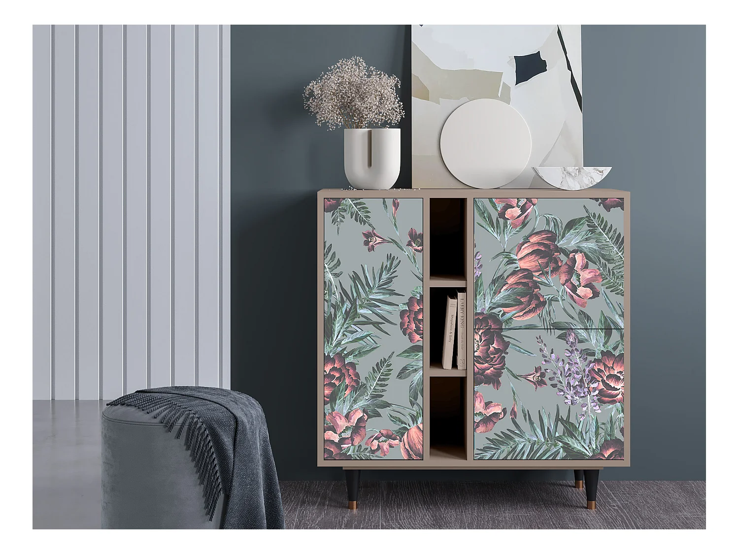 Buffet - 94х96х41 cm - BS5 - Light Peonies, Latte