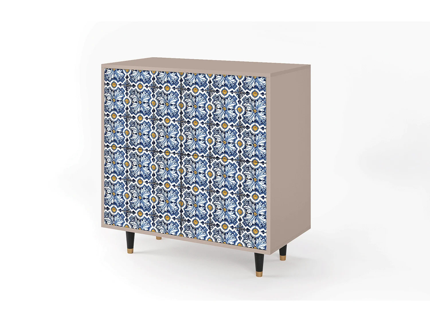 Kredens - 94x96x48 cm - BS3 - Lovely Cornflowers, Latte