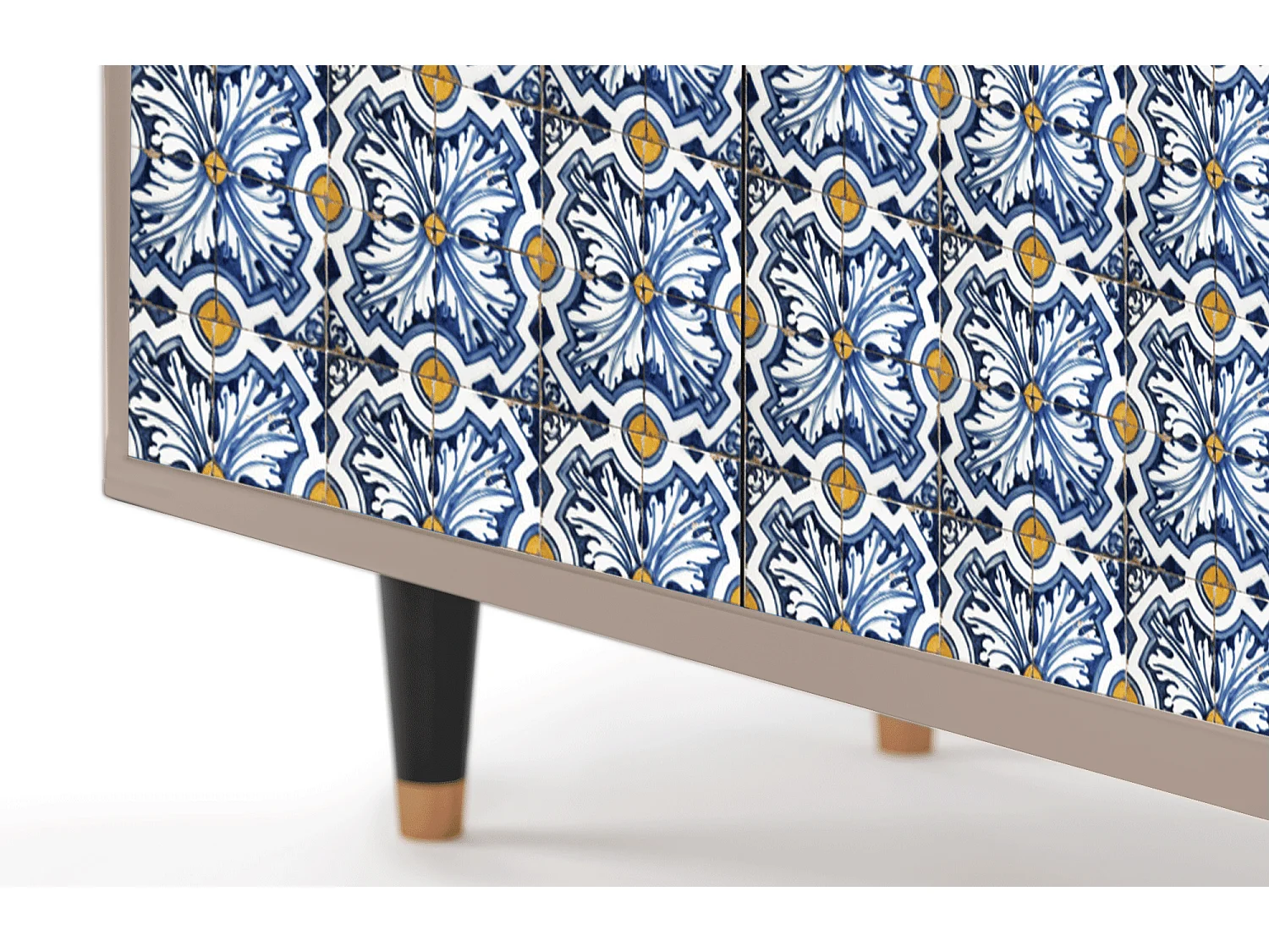 Kredens - 94x96x48 cm - BS3 - Lovely Cornflowers, Latte