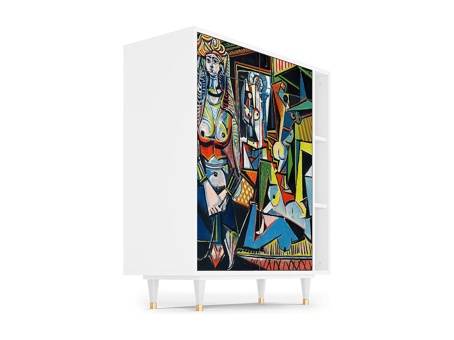 Kredens - 96х110х41 cm - BS6 - Women of Algiers, Biały