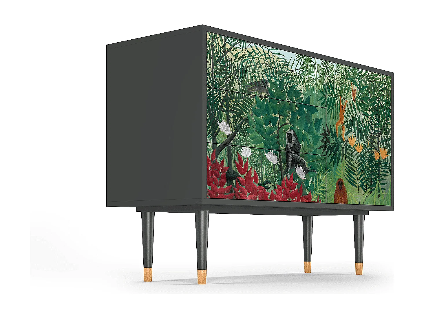 Buffet - 115х84х41 cm - S3 - Abstract Expressionism, Anthracite