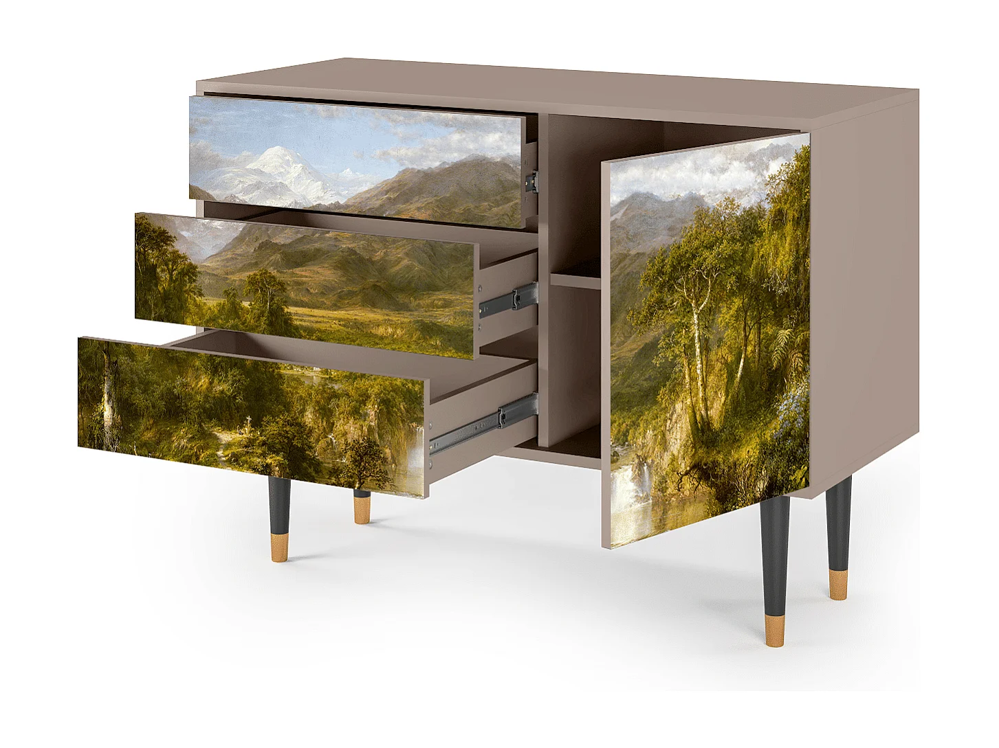 Kredens - 115х84х41 cm - S3 - The Heart of the Andes , Latte