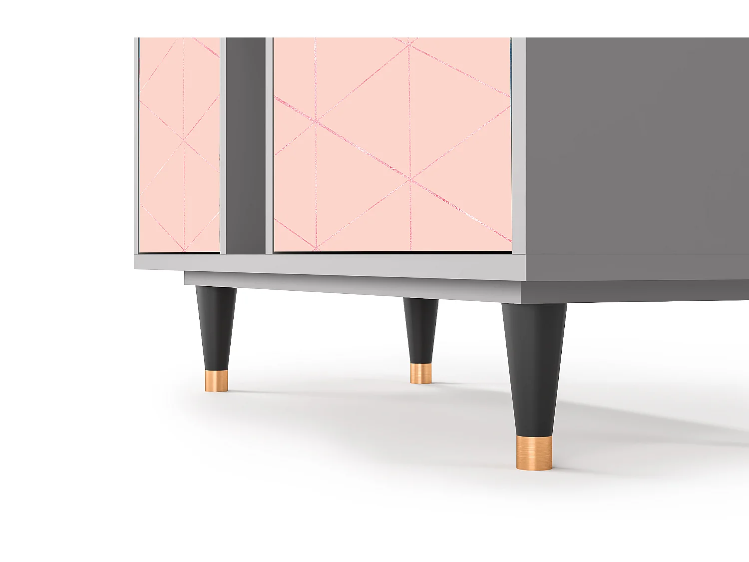 Kredens - 94х96х41 cm - BS5 - Rose Quartz, Szary