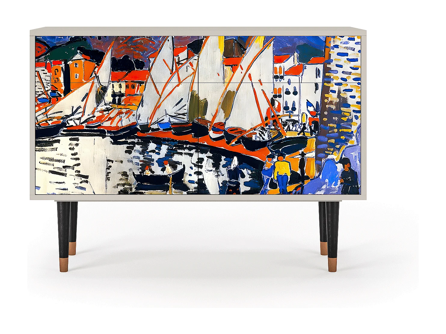 Buffet - 115x85x48 cm - BS4 - Le Séchage des voiles , Sable