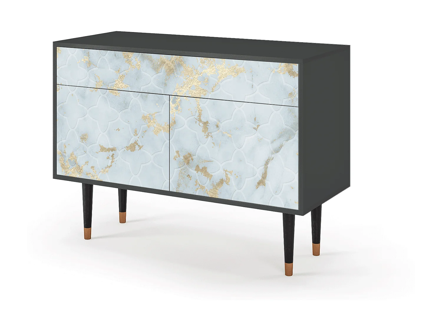 Kredens - 115x85x48 cm - BS4 - Golden Waves, Antracyt