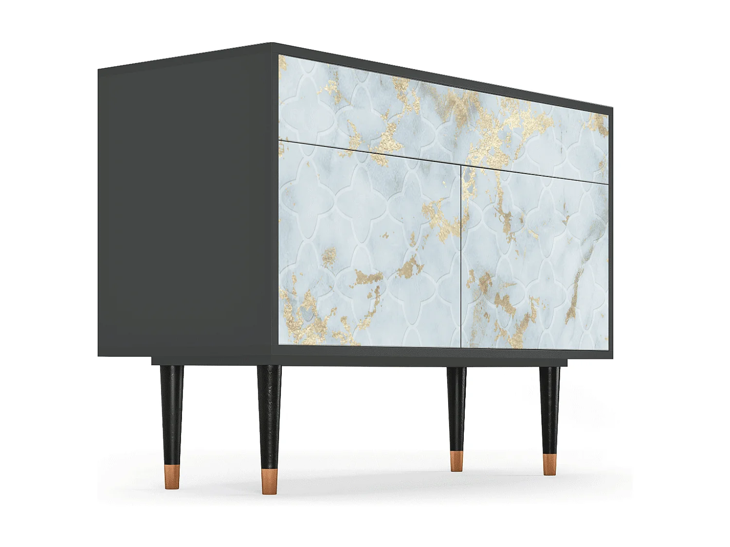 Kredens - 115x85x48 cm - BS4 - Golden Waves, Antracyt