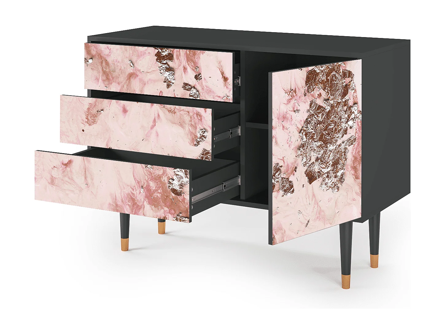 Credenza - 115х84х41 cm - S3 - Cotton Candy, Antracite