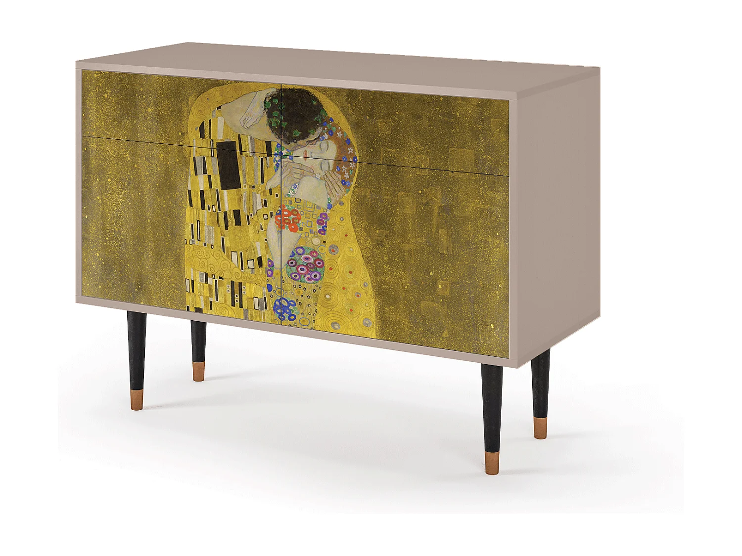 Sideboard - 115x85x48 cm - BS4 - The Kiss by Klimt , Latte