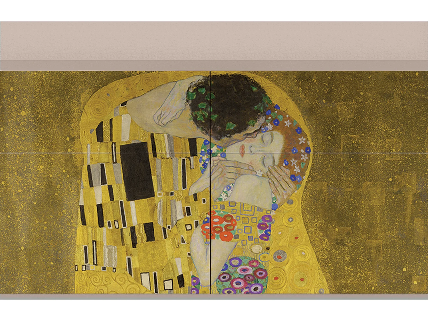 Sideboard - 115x85x48 cm - BS4 - The Kiss by Klimt , Latte
