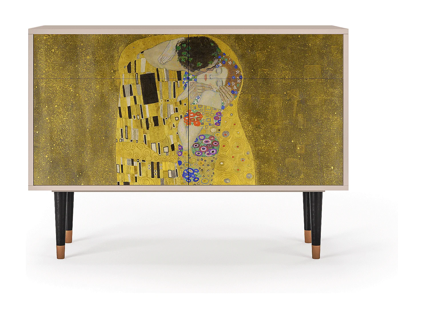 Kredens - 115x85x48 cm - BS4 - The Kiss by Klimt , Latte