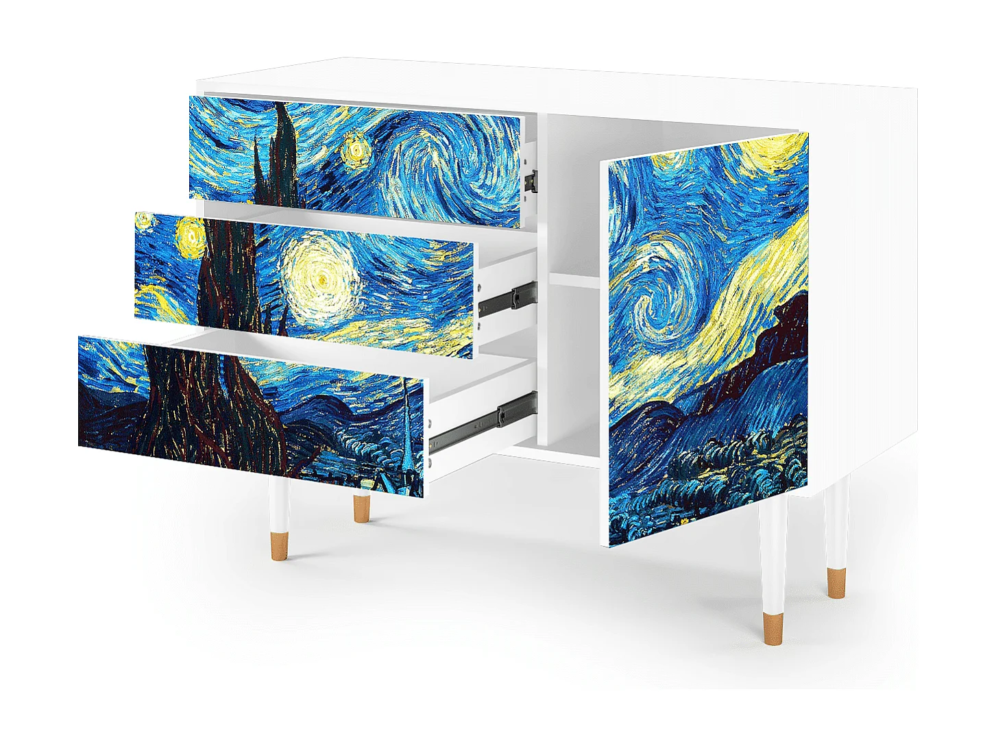 Buffet - 115х84х41 cm - S3 - The Starry Night  , Blanc