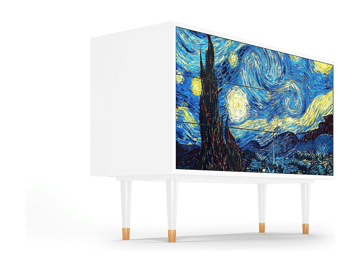 Dressoir - 115х84х41 cm - S3 - The Starry Night  , Wit