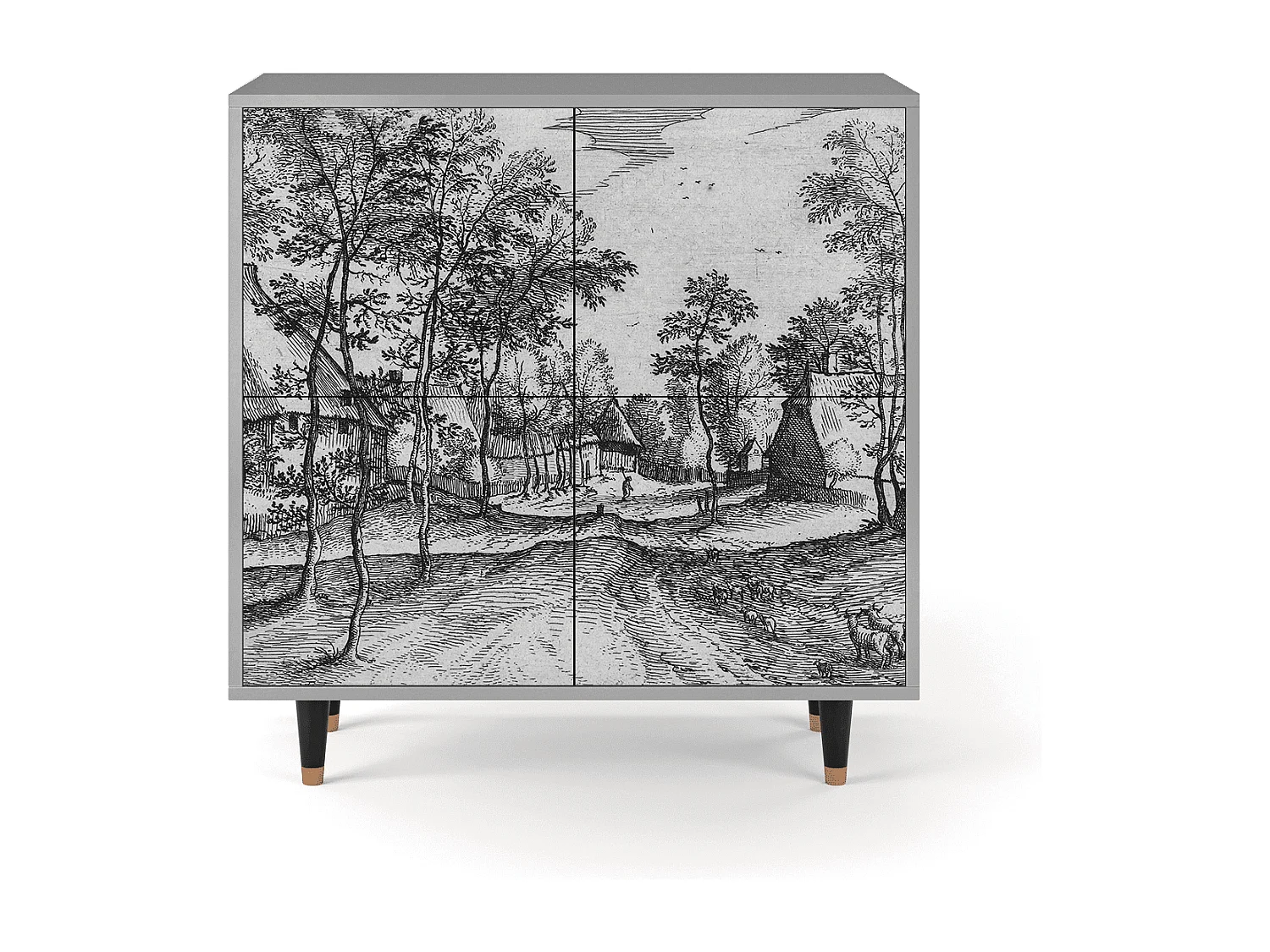 Sideboard - 94x96x48 cm - BS3 - Village Road, Grau