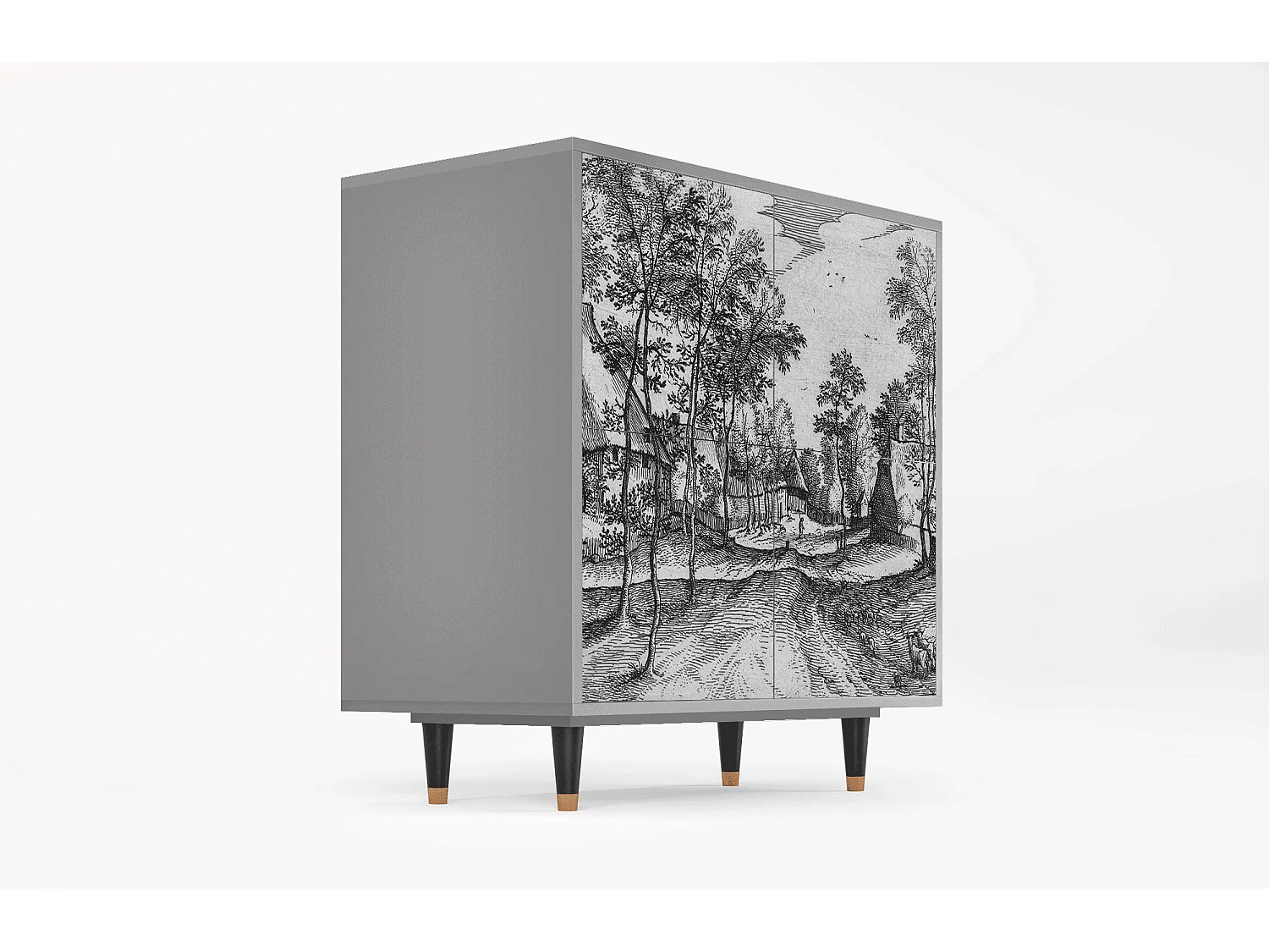 Sideboard - 94x96x48 cm - BS3 - Village Road, Grau
