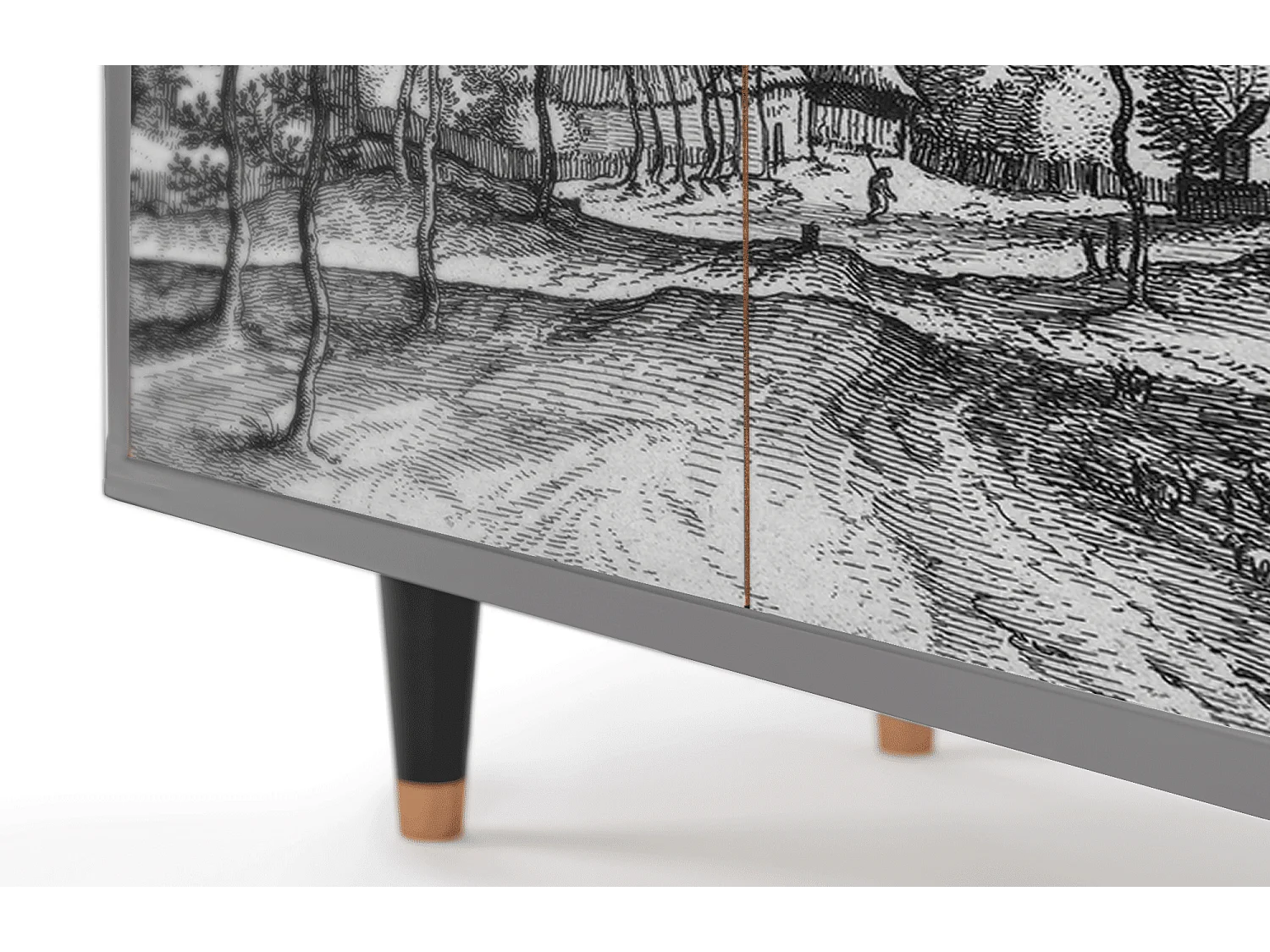 Sideboard - 94x96x48 cm - BS3 - Village Road, Grau