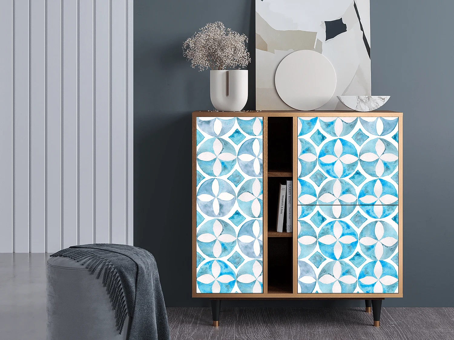 Dressoir - 94х96х41 cm - BS5 - Porto Mood, Walnoot