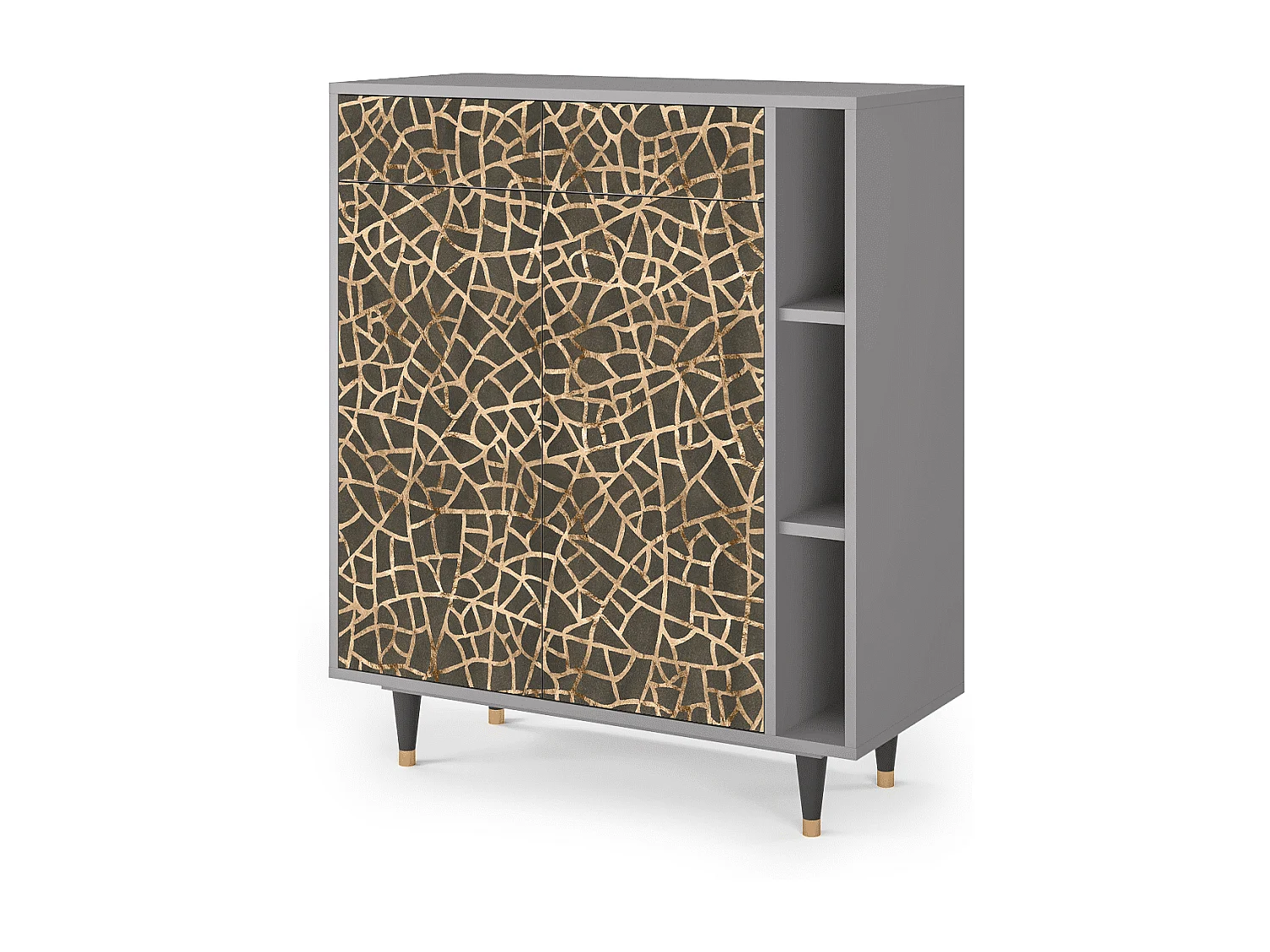 Sideboard - 96х110х41 cm - BS6 - Enlarged Leaf, Grau