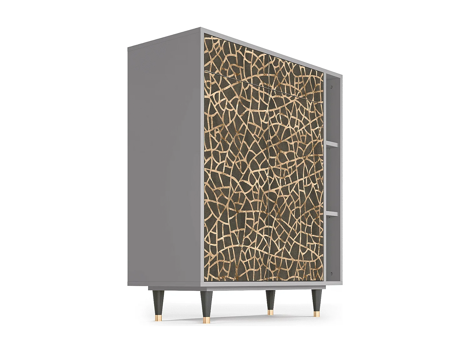 Sideboard - 96х110х41 cm - BS6 - Enlarged Leaf, Grau