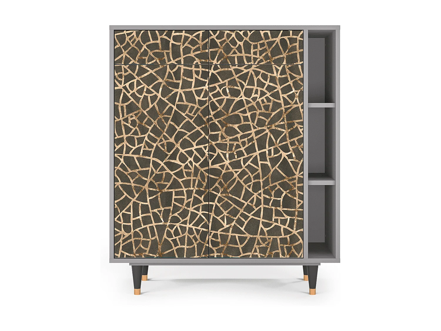 Credenza - 96х110х41 cm - BS6 - Enlarged Leaf, Grigio