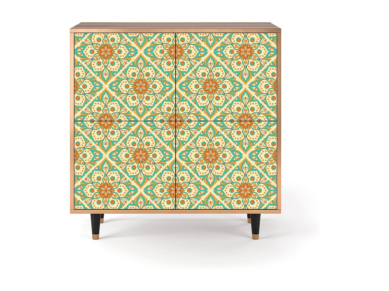 Dressoir - 94x96x48 cm - BS3 - Hindu Daisy, Walnoot