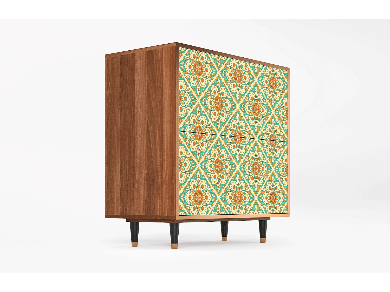 Buffet - 94x96x48 cm - BS3 - Hindu Daisy, Noyer