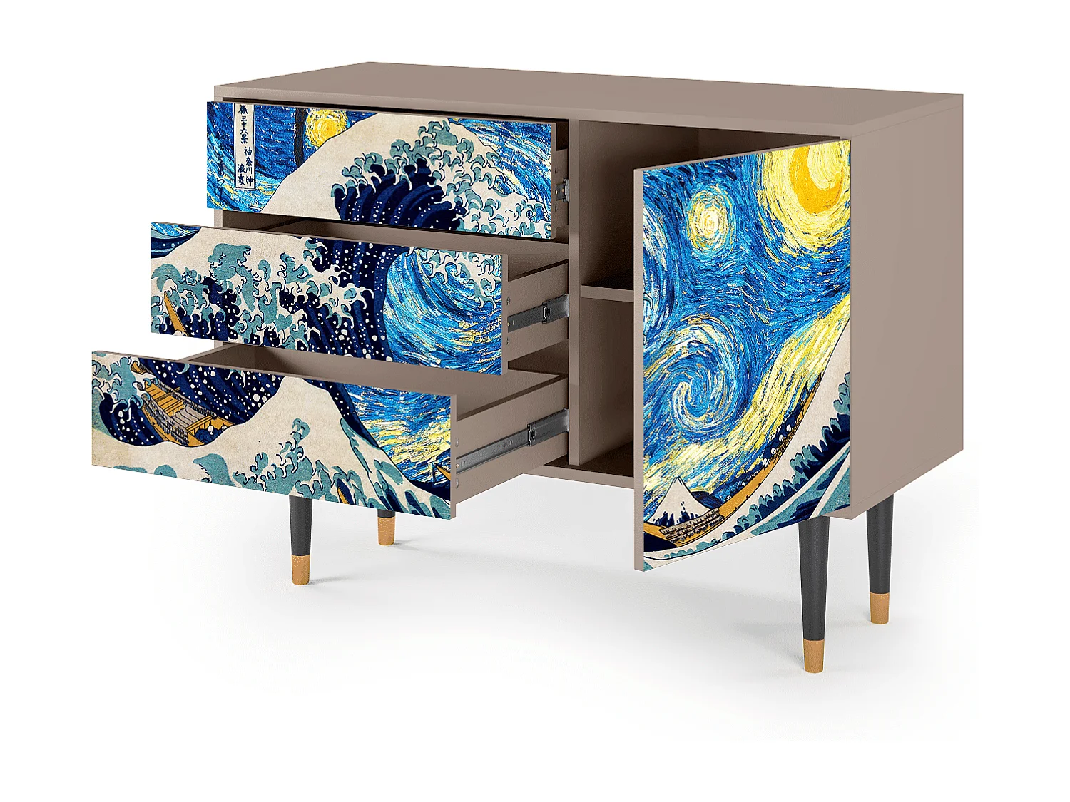 Buffet - 115х84х41 cm - S3 - Great Wave, Latte