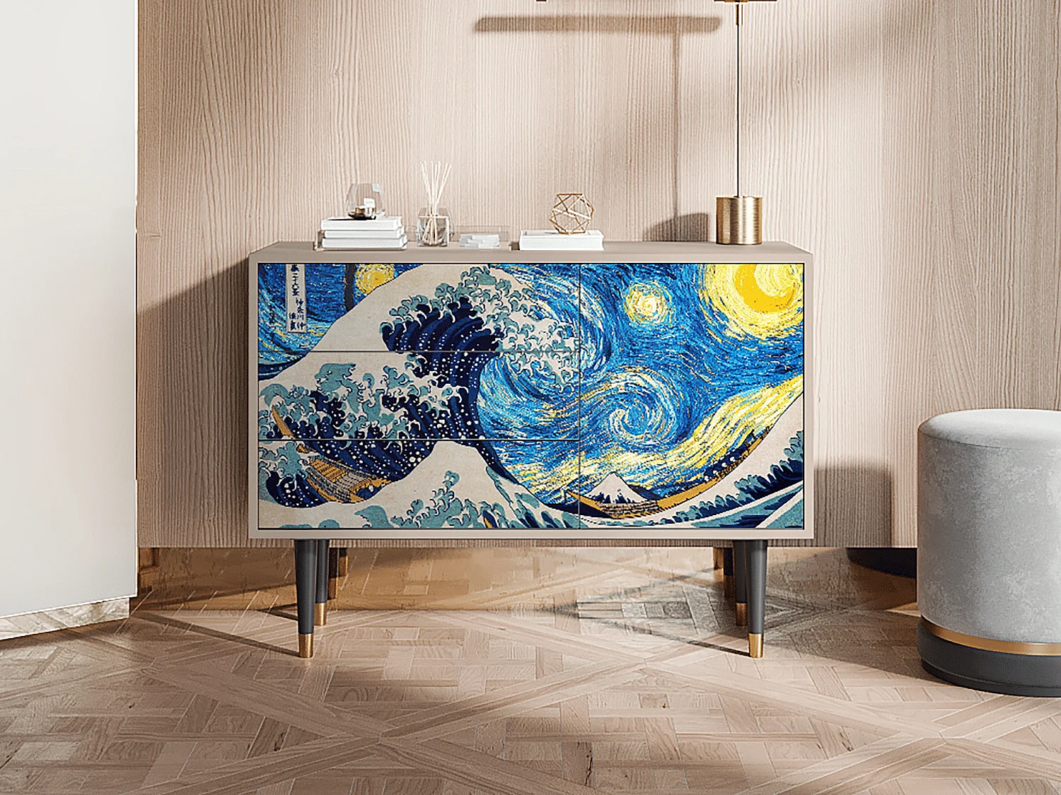 Credenza - 115х84х41 cm - S3 - Great Wave, Latte