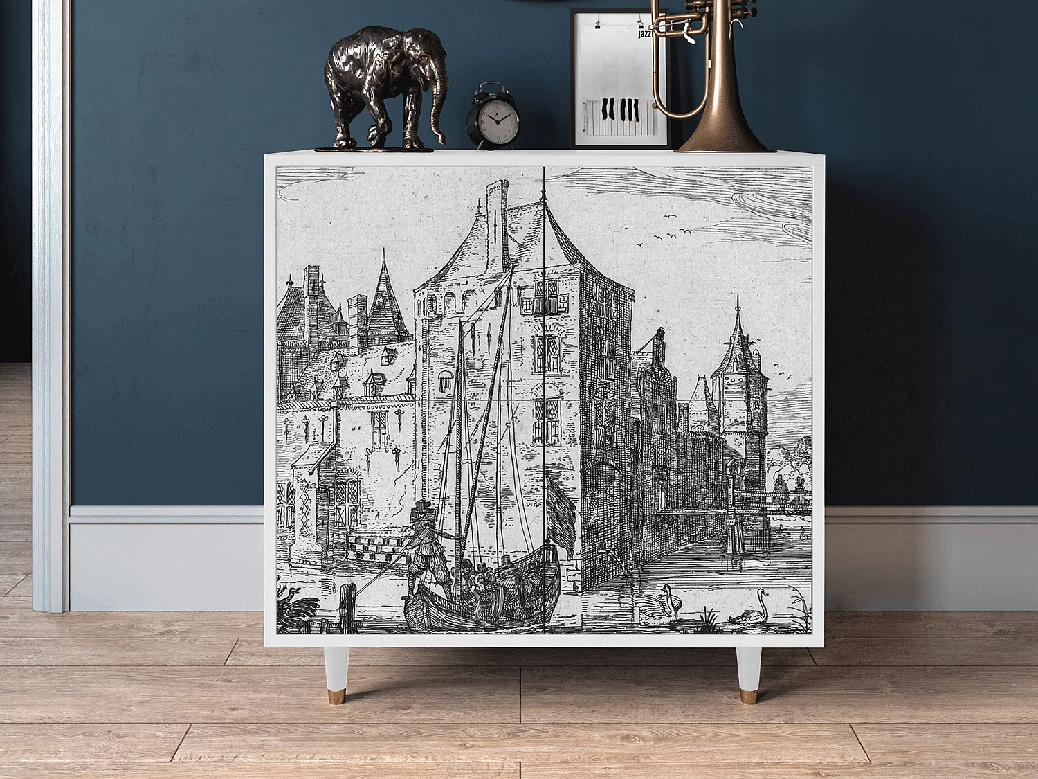 Kredens - 94x96x48 cm - BS3 - Castle by Breugel, Biały