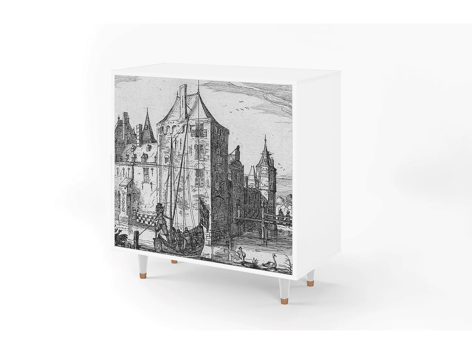Kredens - 94x96x48 cm - BS3 - Castle by Breugel, Biały