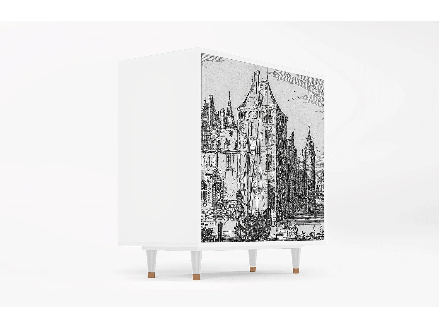 Kredens - 94x96x48 cm - BS3 - Castle by Breugel, Biały