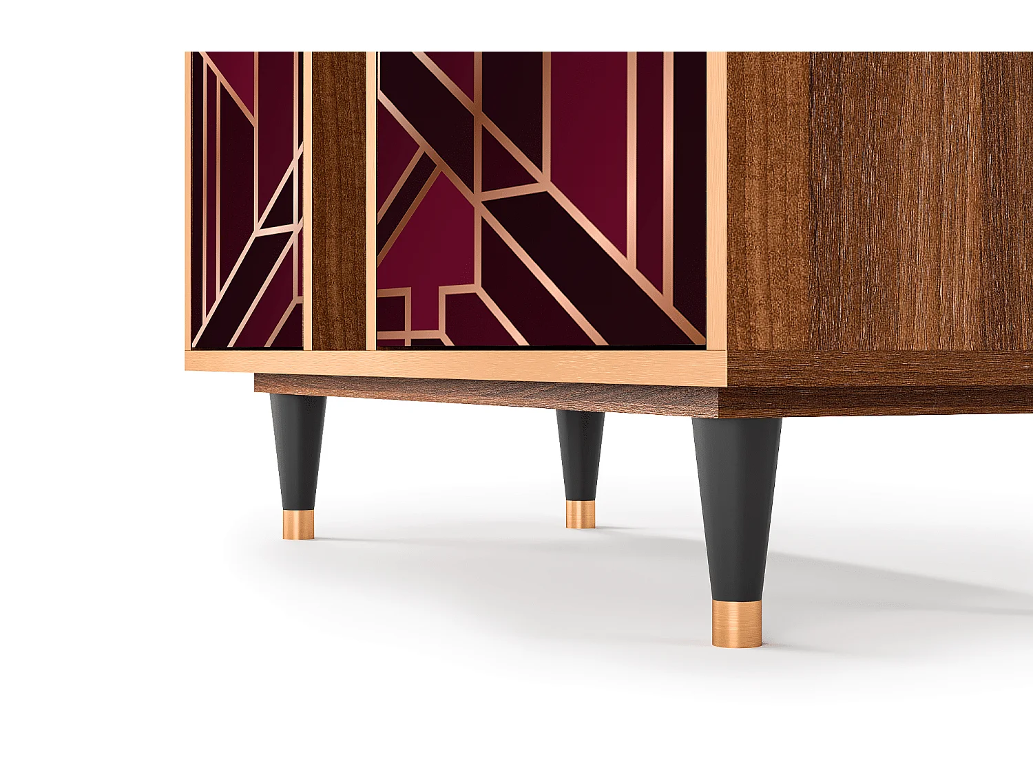 Kredens - 94х96х41 cm - BS5 - Burgundy Jewelery, Orzech