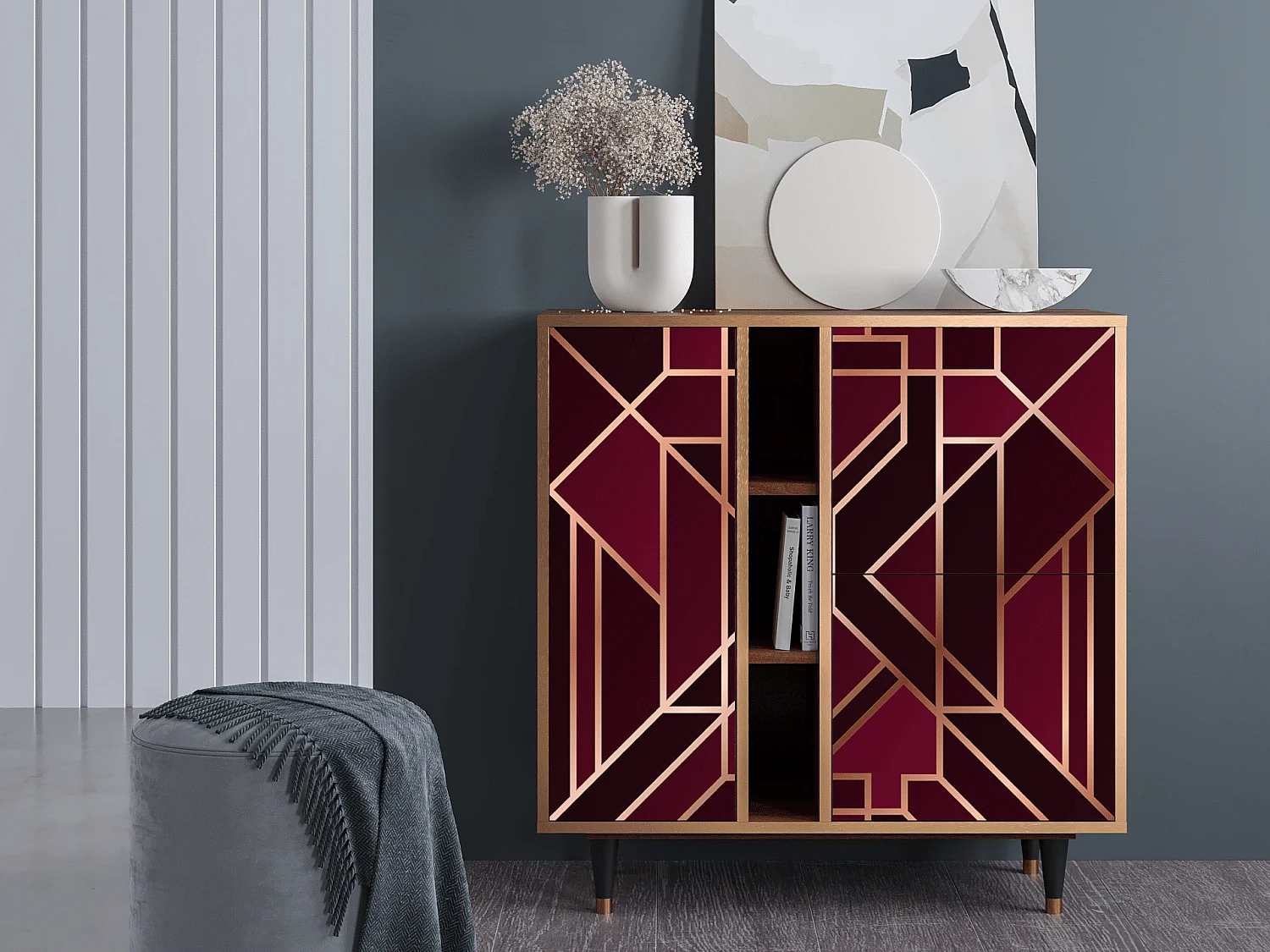 Buffet - 94х96х41 cm - BS5 - Burgundy Jewelery, Noyer