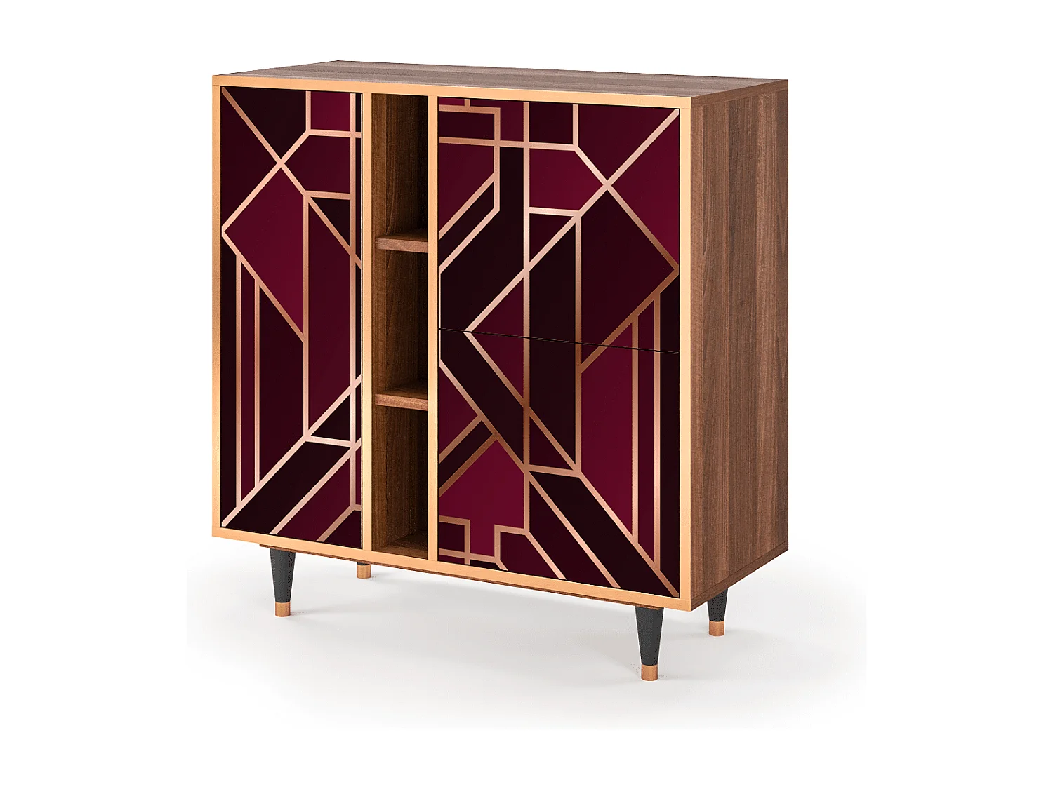 Buffet - 94х96х41 cm - BS5 - Burgundy Jewelery, Noyer