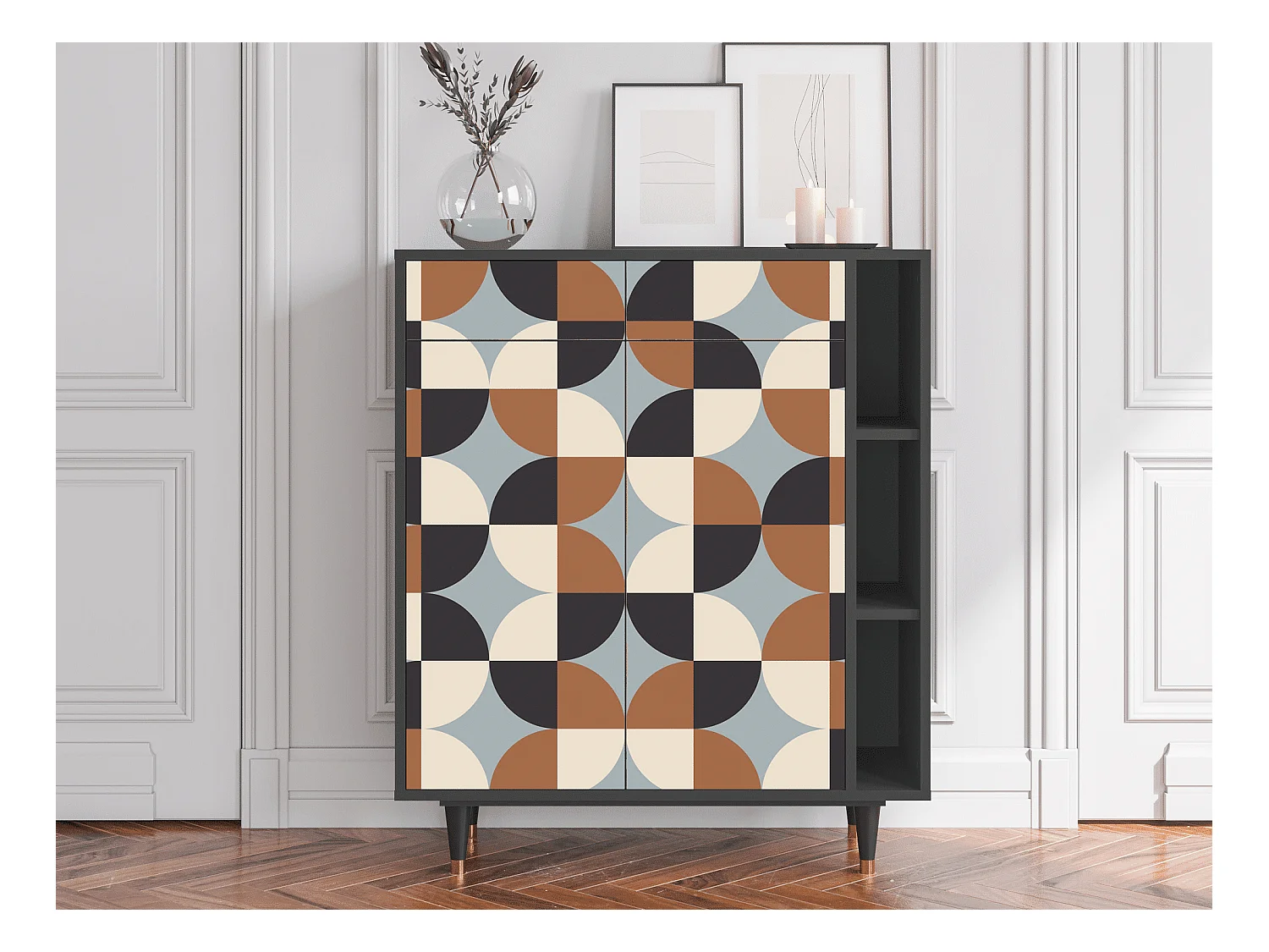 Buffet - 96х110х41 cm - BS6 - Brown Sensation, Anthracite