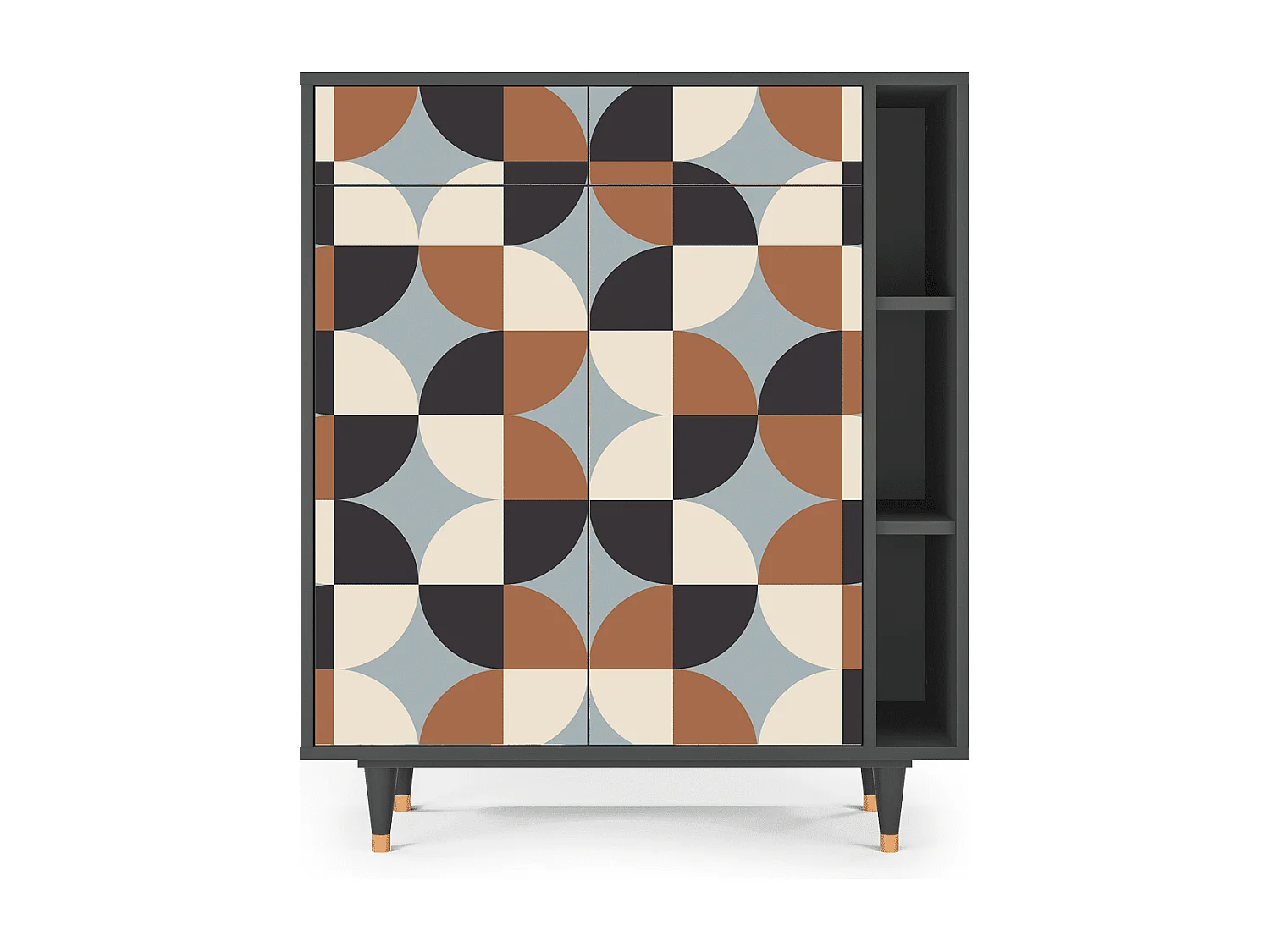 Dressoir - 96х110х41 cm - BS6 - Brown Sensation, Antraciet