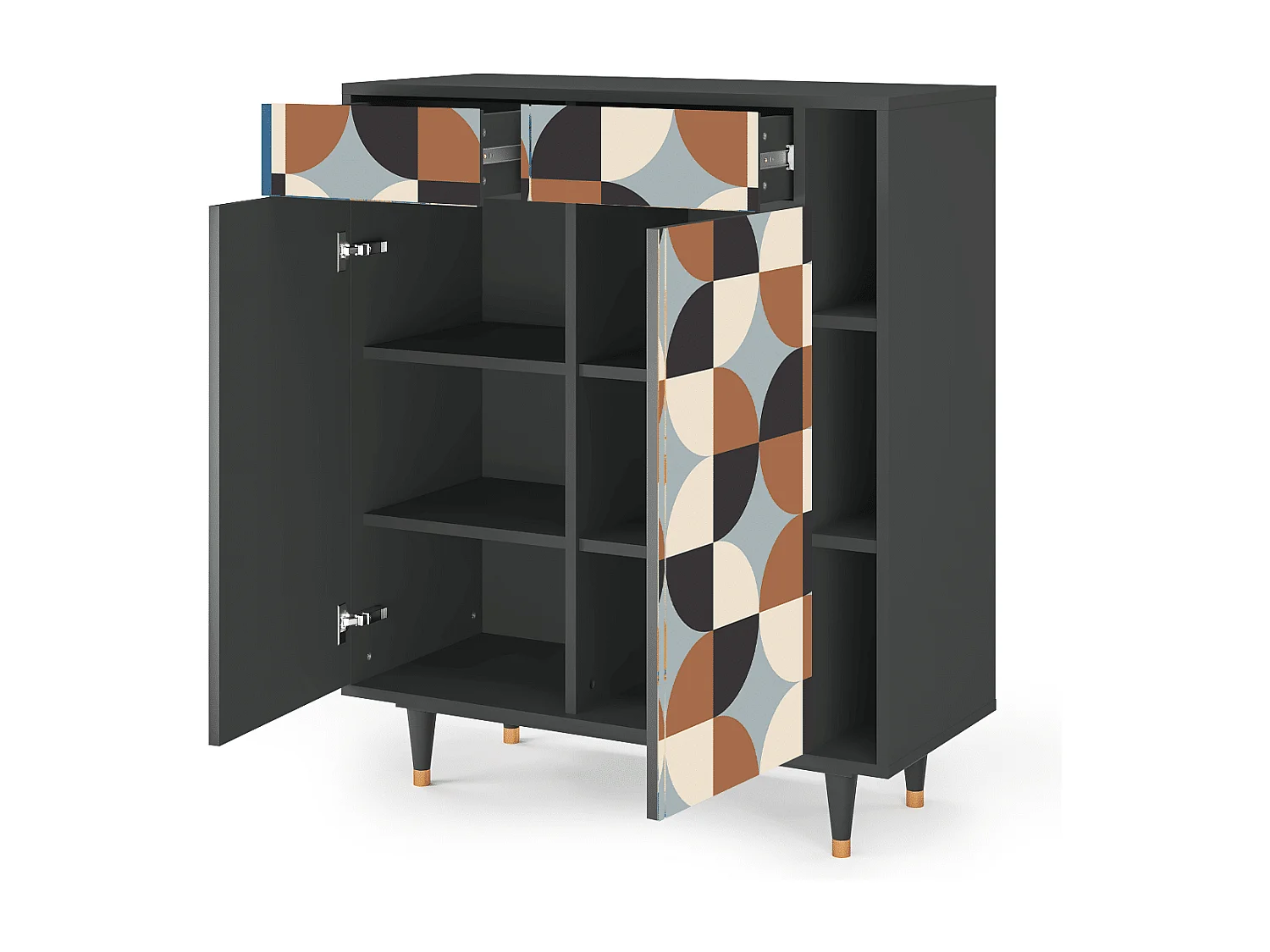 Dressoir - 96х110х41 cm - BS6 - Brown Sensation, Antraciet