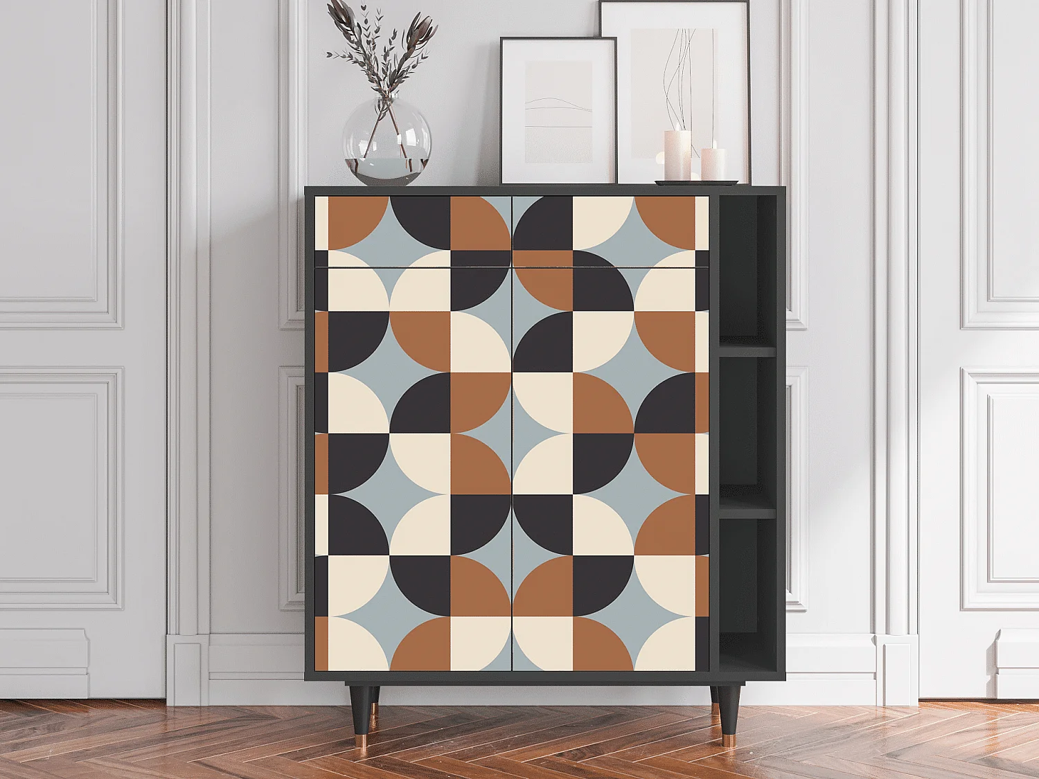 Credenza - 96х110х41 cm - BS6 - Brown Sensation, Antracite