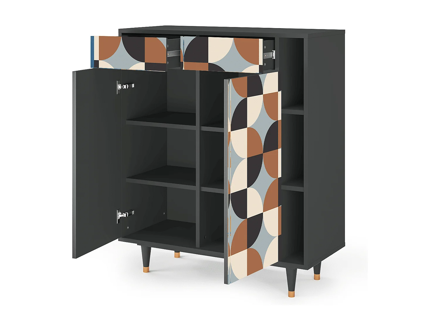 Credenza - 96х110х41 cm - BS6 - Brown Sensation, Antracite