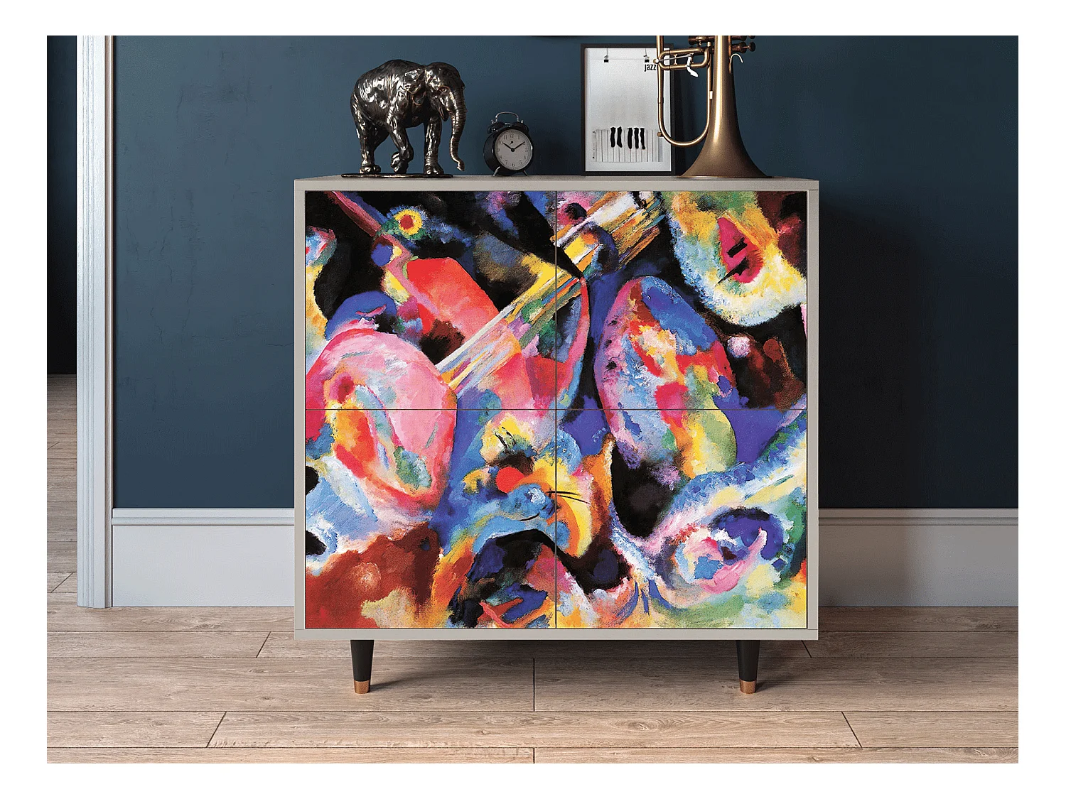 Kredens - 94x96x48 cm - BS3 - Kandinsky, Piaskowy