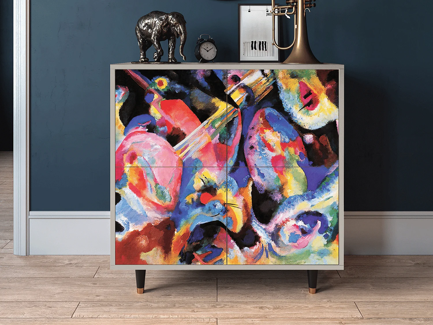 Kredens - 94x96x48 cm - BS3 - Kandinsky, Piaskowy