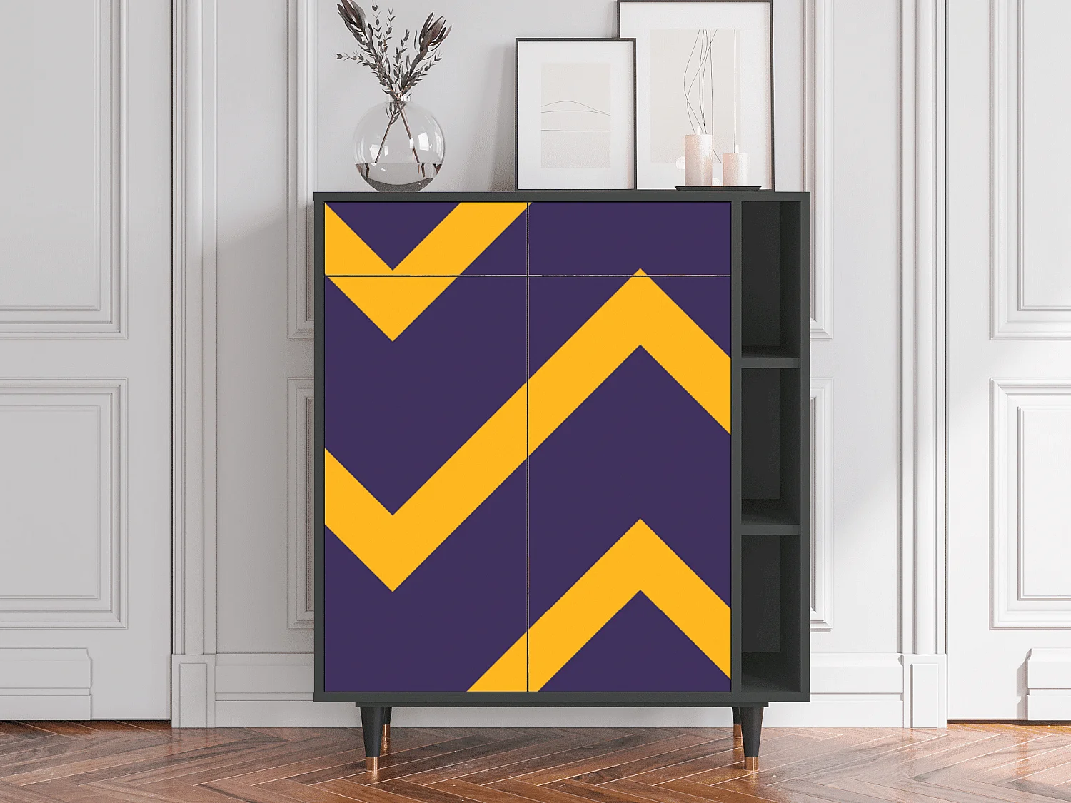 Dressoir - 96х110х41 cm - BS6 - The Brightest Way, Antraciet