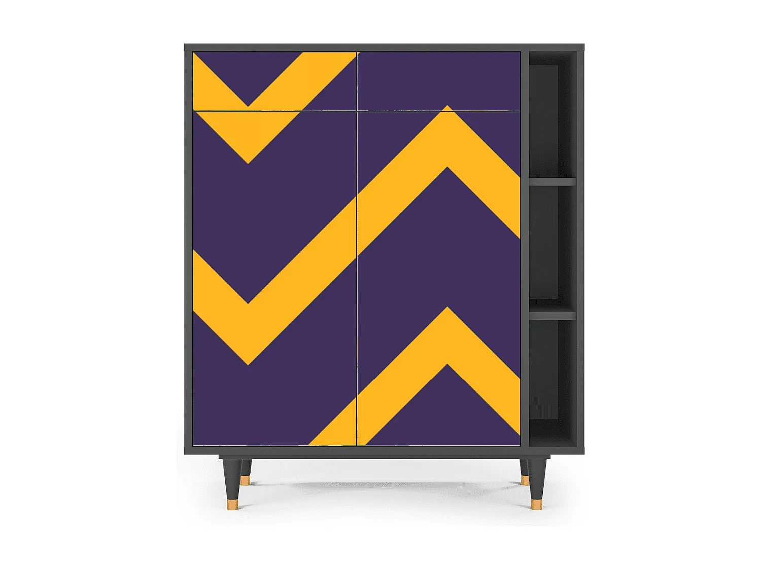 Dressoir - 96х110х41 cm - BS6 - The Brightest Way, Antraciet