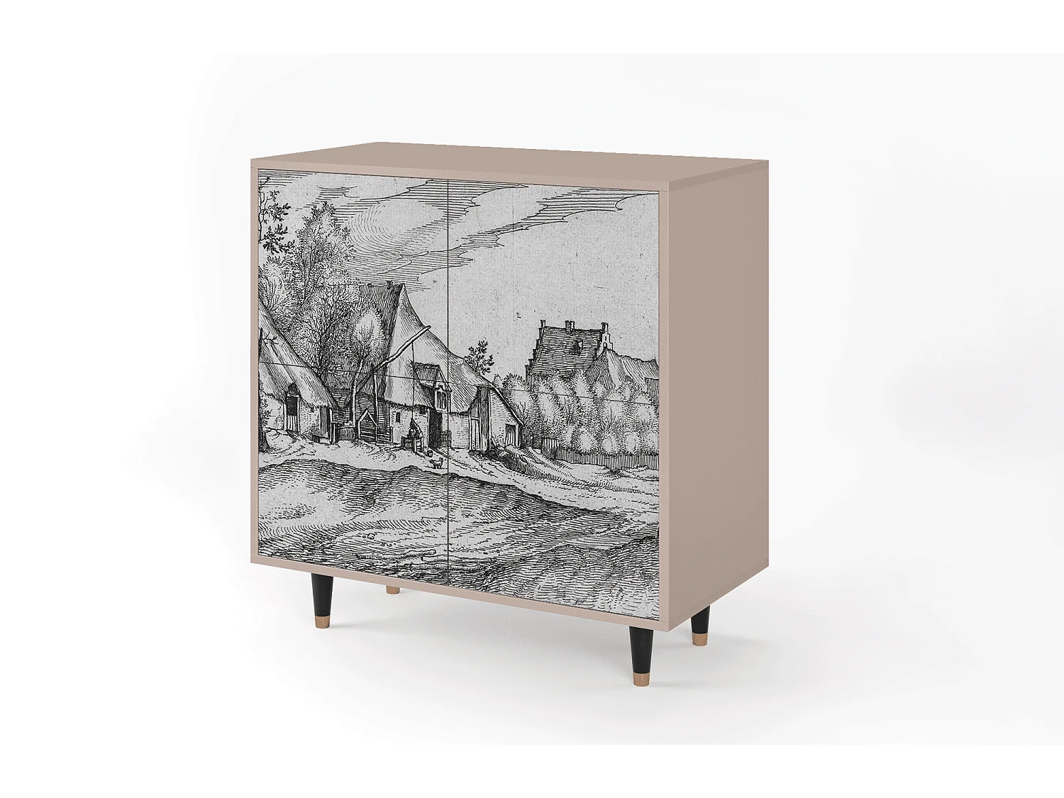 Credenza - 94x96x48 cm - BS3 - Farms in a Village, Latte