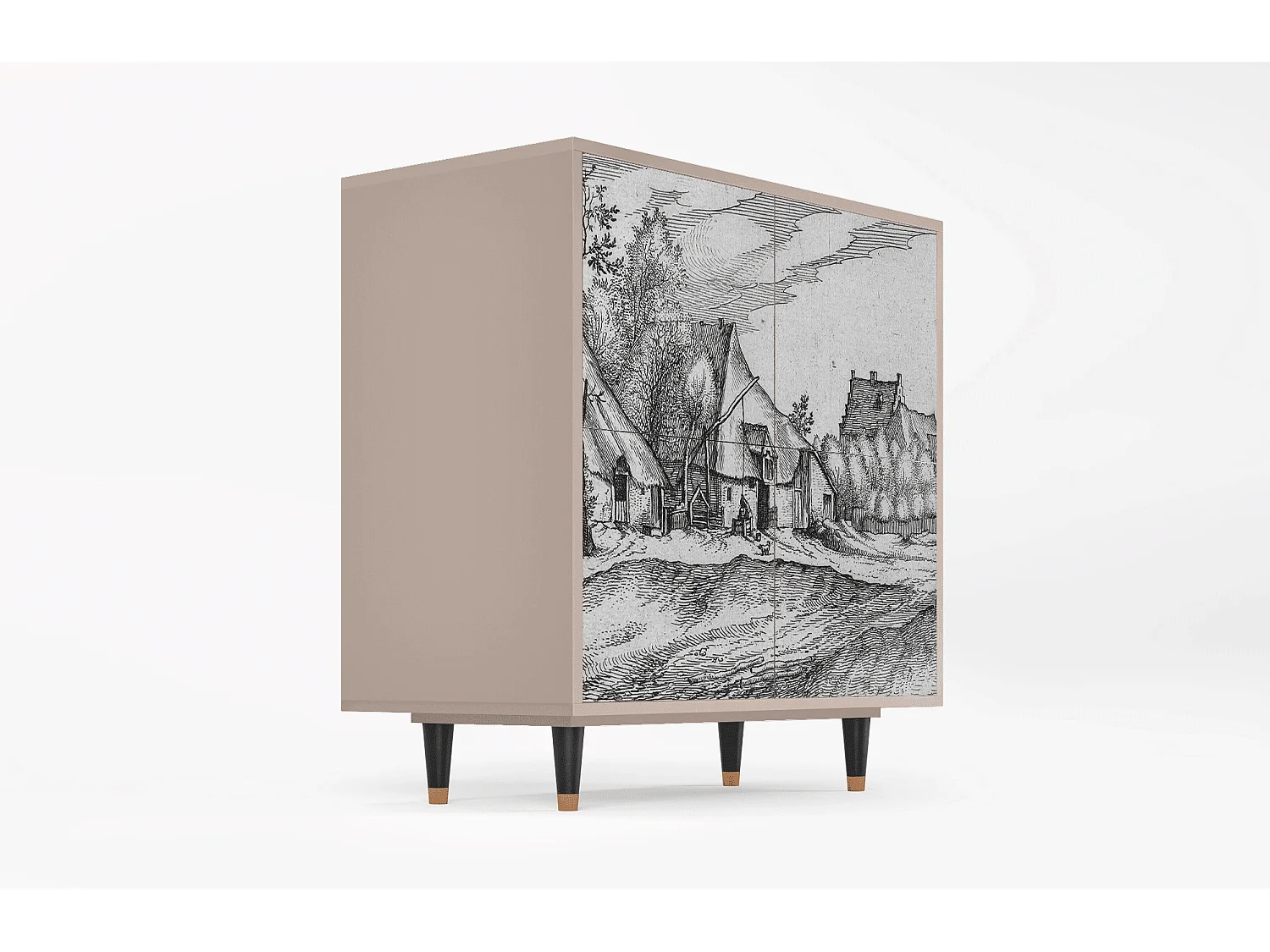Credenza - 94x96x48 cm - BS3 - Farms in a Village, Latte