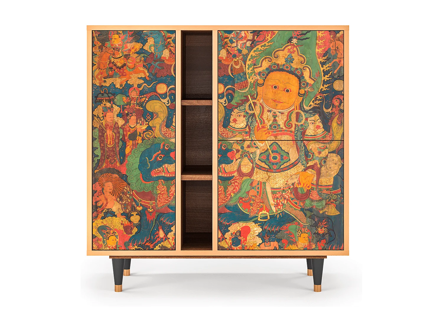 Kredens - 94х96х41 cm - BS5 - God by Vaisravana , Orzech